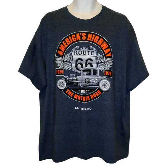Men's 2XL Heather Gray American's Highways Route 66 The Mother Road, St. Louis - Picture 5 of 5